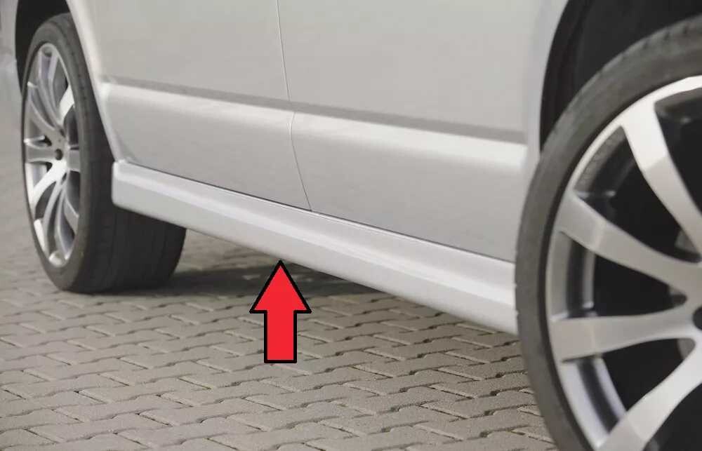 Rieger Tuning Rieger boční práh mont. strana levá pro Volkswagen T5 bus vč. faceliftu, r.v. 04/03-08/09, 09/09-, plast ABS bez povrchové úpravy