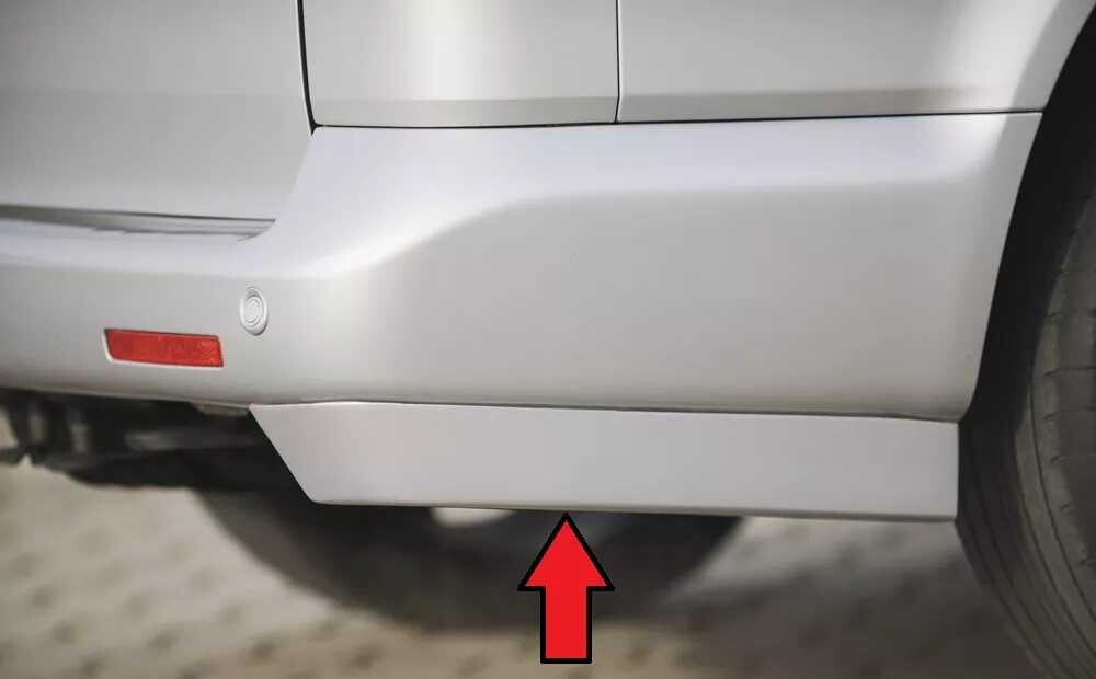 Rieger Tuning Rieger spoiler pod zadní nárazník pro Volkswagen T5 bus vč. faceliftu r.v. 04/03-08/09, 09/09-, plast ABS bez povrchové úpravy, pravý