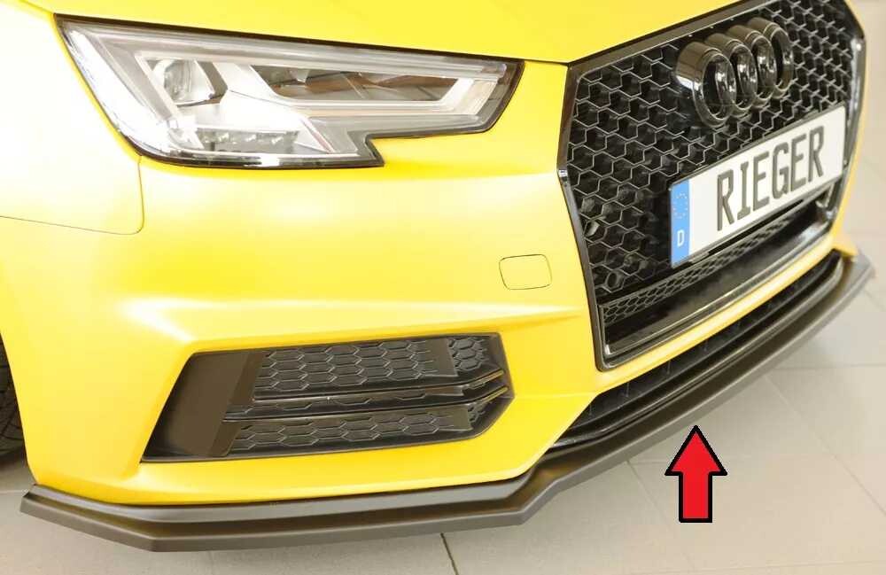 Rieger Tuning Rieger lipa pod přední nárazník pro Audi A4 S4 B9, F4 avant, 08/15-07/18, plast ABS bez povrchové úpravy