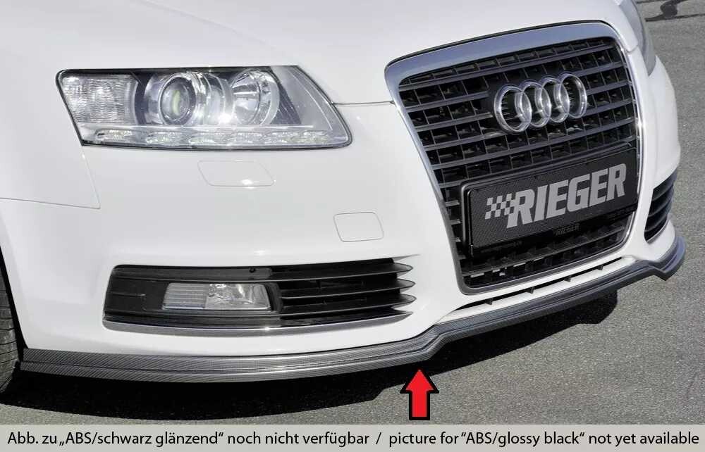 Rieger Tuning Rieger spoiler pod přední nárazník (GBL-55330) pro Audi A6 4F avant, r.v. 10/08-08/11, plast ABS lakovaný do černé lesklé barvy