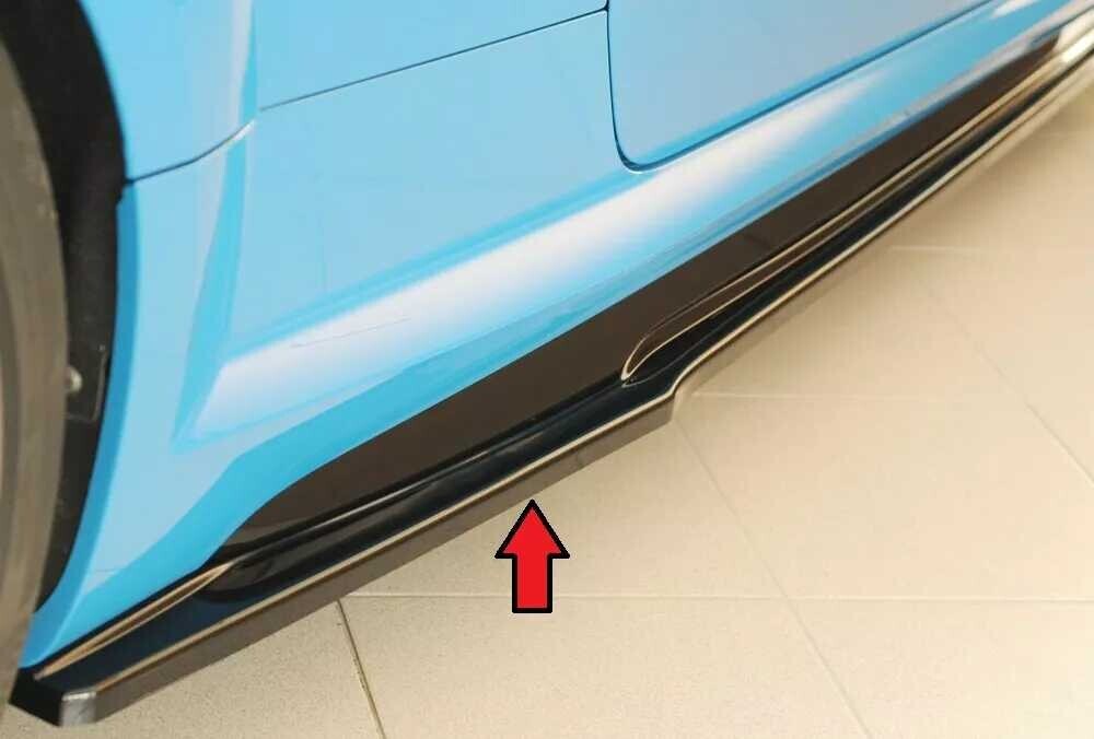 Rieger Tuning Rieger spoiler pod boční práh (ca. 19mm) mont. strana pravá pro Audi TTS 8J-FV, 8S kupé, 09/18-, plast ABS lakovaný do černé lesklé barvy
