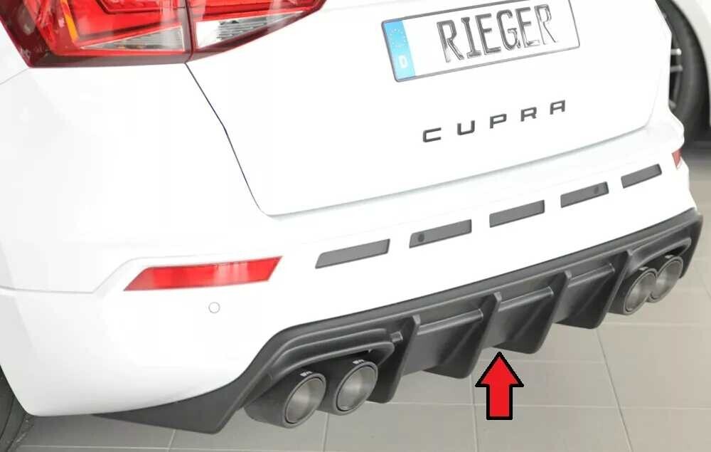 Rieger Tuning Rieger vložka zadního nárazníku (pro vozy s tažným zařízením) pro Seat Ateca Cupra 5FP, plast ABS bez povrchové úpravy