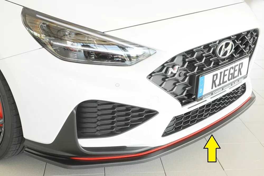 Rieger Tuning Rieger lipa pod přední nárazník pro Hyundai i30 N-Performance PDE 5-dvéř. (fastback), 05/21-, plast ABS bez povrchové úpravy