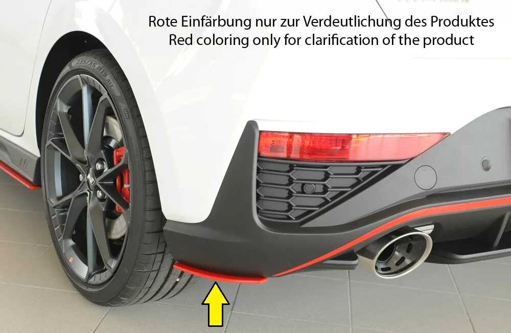 Rieger Tuning Rieger spoiler pod zadní nárazník na levé straně pro Hyundai i30 N-Performance PDE 5-dvéř. (hatchback) r.v. 05/21-, plast ABS bez povrchové úpravy
