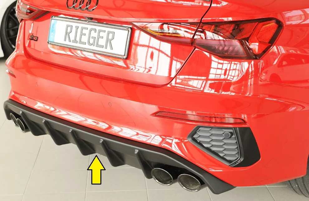 Rieger Tuning Rieger vložka zadního nárazníku pro Audi A3 GY 5-dvéř. (sportback), plast ABS bez povrchové úpravy