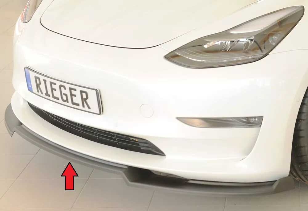 Rieger Tuning Rieger lipa pod přední nárazník pro Tesla Model 3 003, 06/18-, plast ABS bez povrchové úpravy
