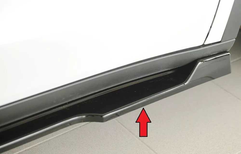Rieger Tuning Rieger spoiler pod boční práh mont. strana pravá pro Tesla Model Y 003, 03/20-, plast ABS lakovaný do černé lesklé barvy
