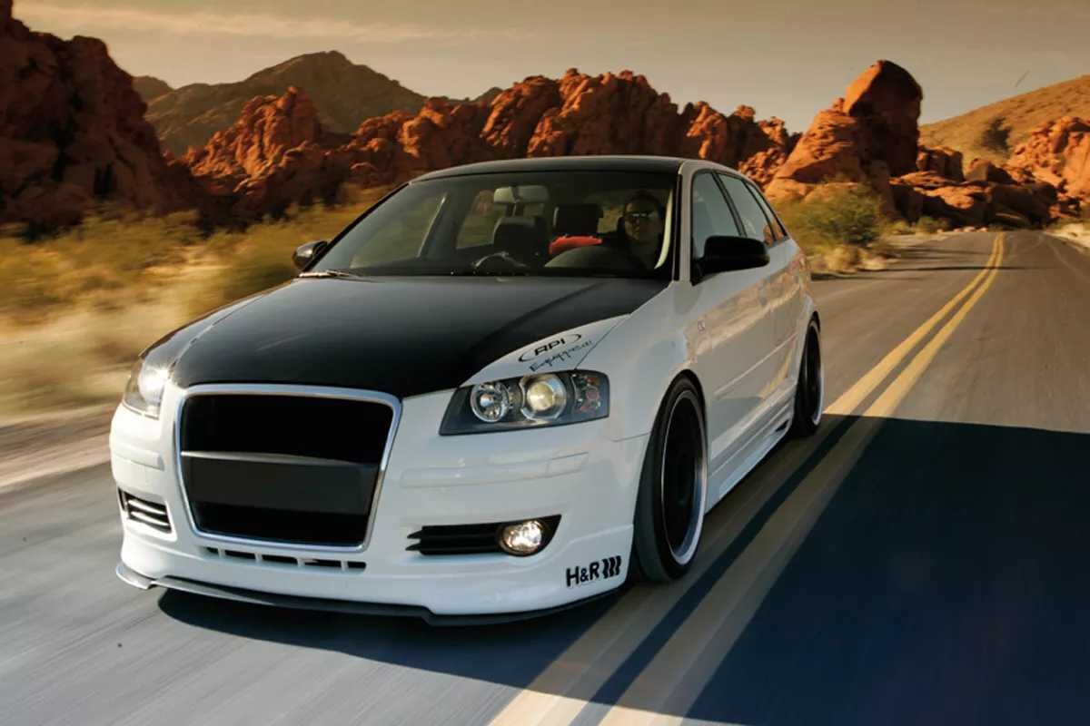 Rieger Tuning Rieger lipa pod přední nárazník pro Audi A3 8P Sportback, 03/03-, plast ABS bez povrchové úpravy