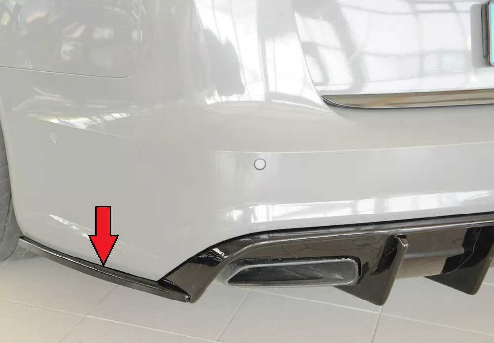Rieger Tuning Rieger spoiler pod zadní nárazník na levé straně pro Audi A6 4G, C7 sedan r.v. 09/14-, plast ABS lakovaný do černé lesklé barvy