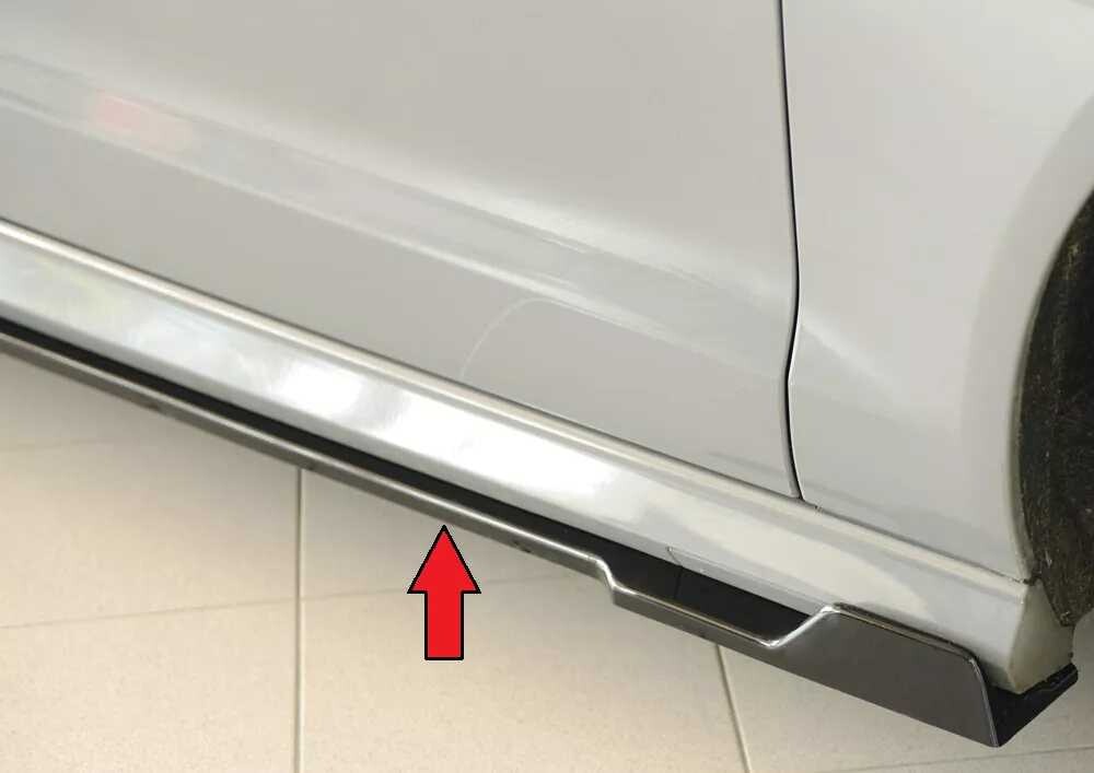 Rieger Tuning Rieger spoiler pod boční práh (2 dílný) mont. strana pravá pro Audi A6 4G, C7 sedan, 11/10-08/14, plast ABS lakovaný do černé lesklé barvy