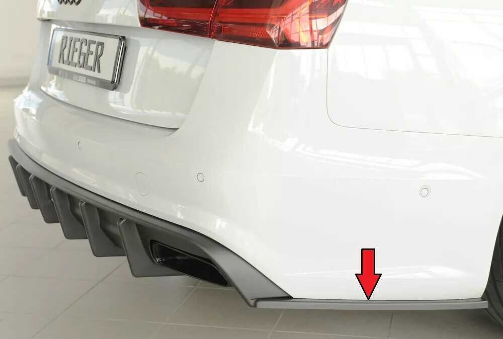 Rieger Tuning Rieger spoiler pod zadní nárazník na pravé straně pro Audi A6 4G, C7 sedan r.v. 09/14-, plast ABS bez povrchové úpravy