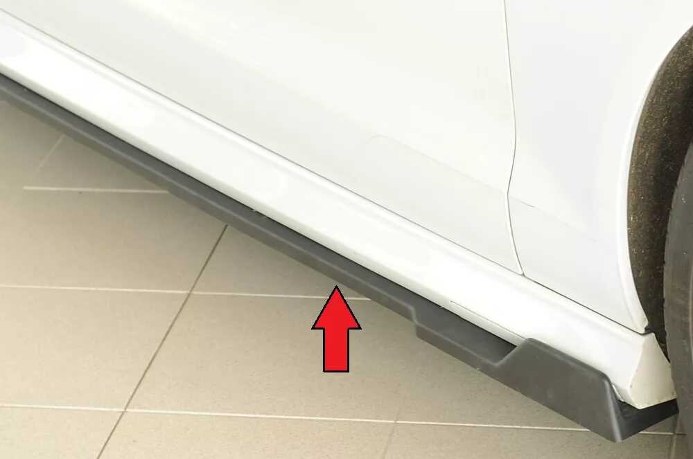 Rieger Tuning Rieger Seitenschwelleransatz (2-tlg.) mont. strana pravá pro Audi A6 4G, C7 sedan, r.v. 11/10-08/14, plast ABS bez povrchové úpravy