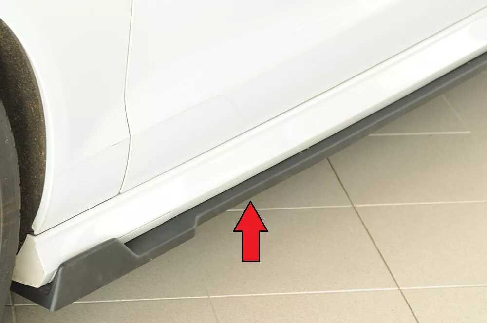 Rieger Tuning Rieger Seitenschwelleransatz (2-tlg.) mont. strana levá pro Audi A6 4G, C7 sedan, r.v. 11/10-08/14, plast ABS bez povrchové úpravy