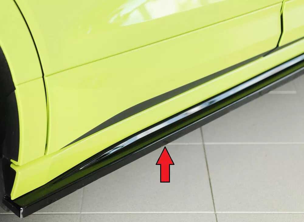 Rieger Tuning Rieger spoiler pod boční práh mont. strana pravá pro Škoda Enyaq iV RS SUV (5AZ), 07/21-, plast ABS lakovaný do černé lesklé barvy