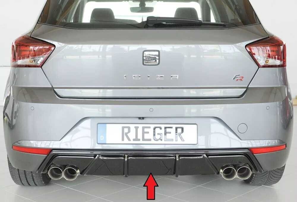 Rieger Tuning Rieger vložka zadního nárazníku pro Seat Ibiza KJ 5-dvéř., plast ABS lakovaný do černé lesklé barvy