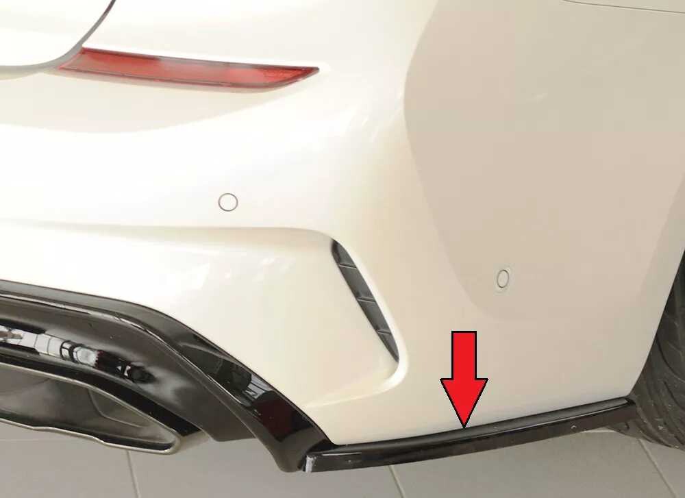 Rieger Tuning Rieger spoiler pod zadní nárazník na pravé straně pro BMW řada 3 G21 touring r.v. 03/19-06/22, plast ABS lakovaný do černé lesklé barvy