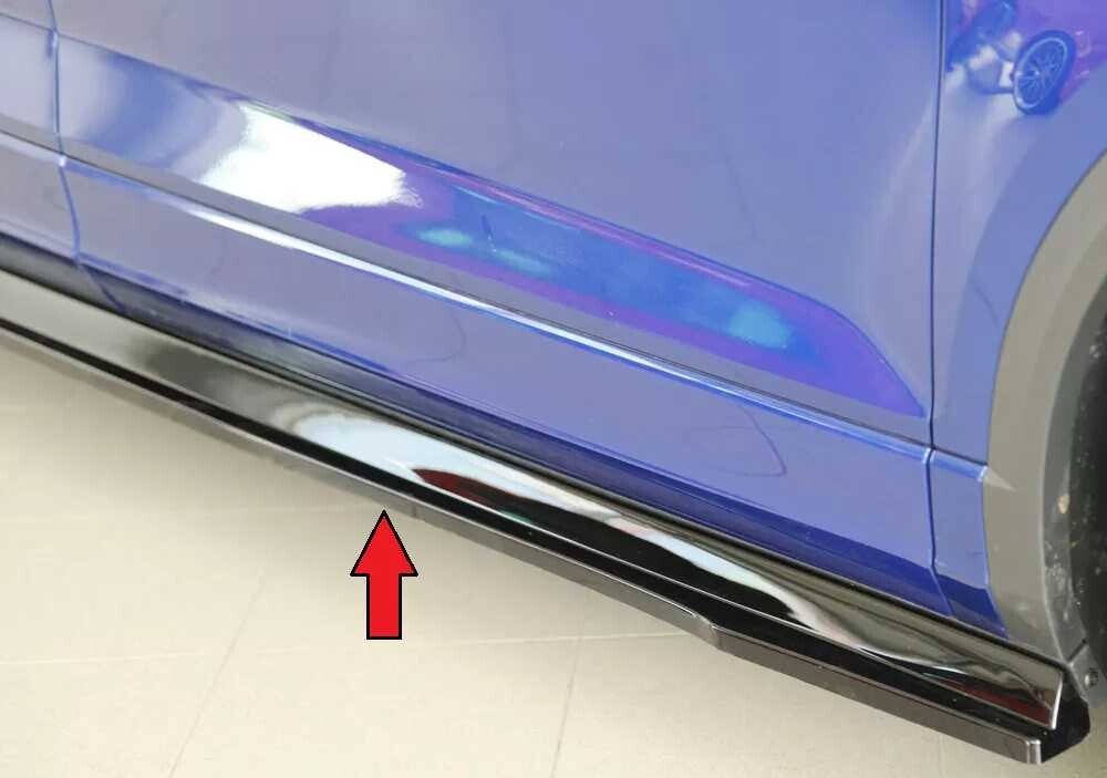 Rieger Tuning Rieger spoiler pod boční práh mont. strana pravá pro Volkswagen T-roc A1 5-dvéř., 01/22-, plast ABS lakovaný do černé lesklé barvy