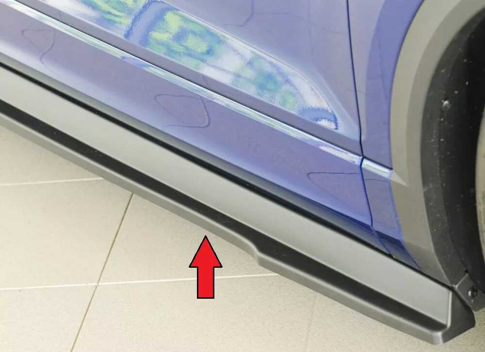 Rieger Tuning Rieger spoiler pod boční práh mont. strana pravá pro Volkswagen T-roc A1 5-dvéř., r.v. 01/22-, plast ABS bez povrchové úpravy
