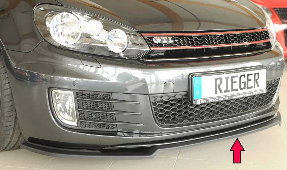 Rieger Tuning Rieger lipa pod přední nárazník pouze pro GTI / GTD pro Volkswagen Golf 6 GTI kabriolet, plast ABS bez povrchové úpravy