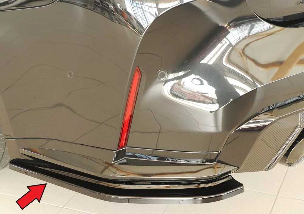 Rieger Tuning Rieger spoiler pod zadní nárazník na levé straně pro BMW Řada 4 G82 M4 CSL G34MKS kupé r.v. 07/22-, plast ABS lakovaný do černé lesklé barvy