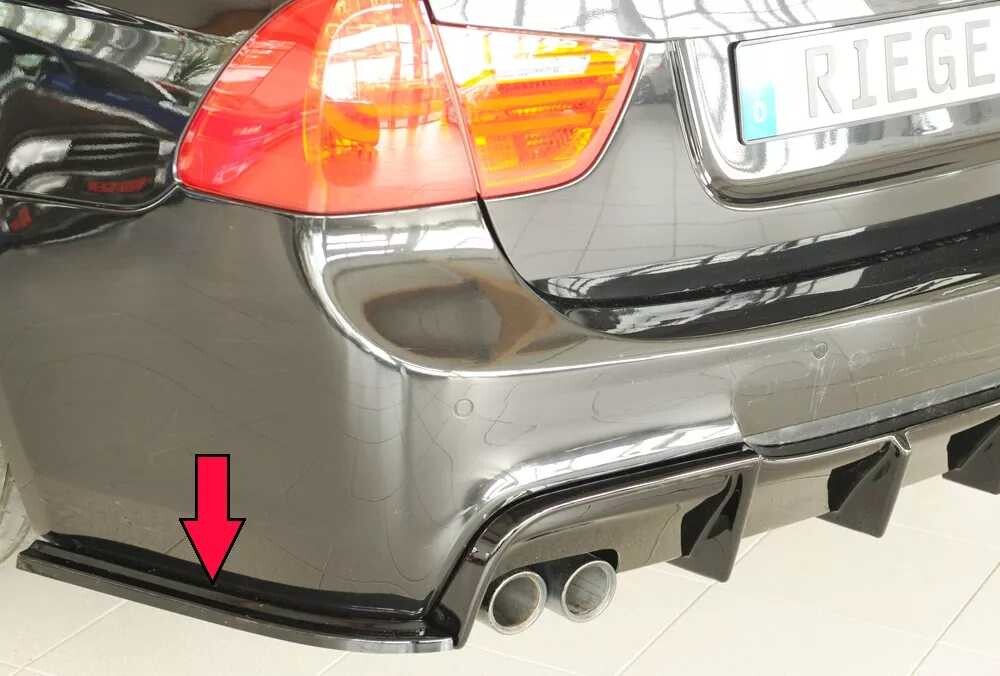 Rieger Tuning Rieger spoiler pod zadní nárazník na levé straně pro BMW řada 3 E91 touring r.v. 09/08-, plast ABS lakovaný do černé lesklé barvy