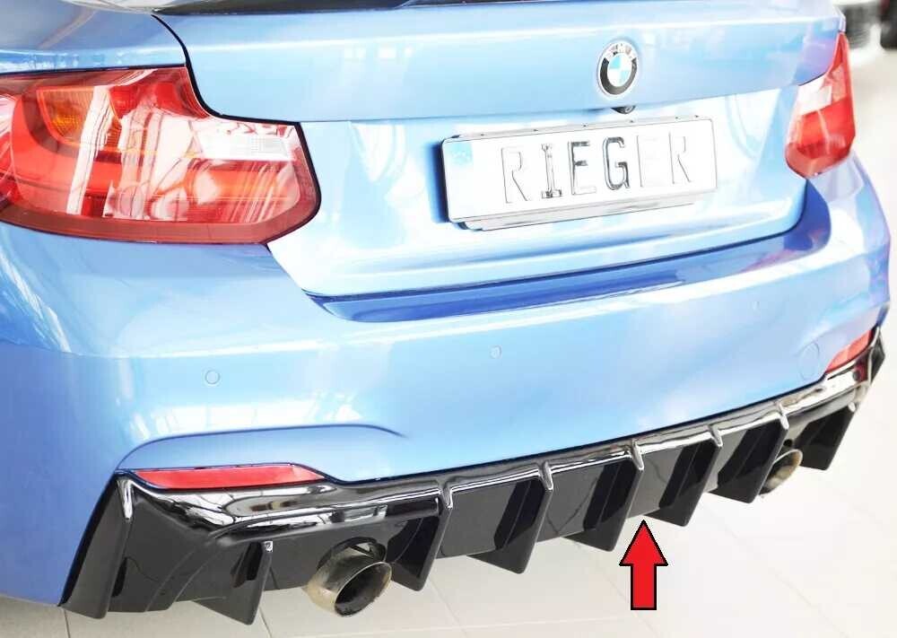 Rieger Tuning Rieger vložka zadního nárazníku pro BMW řada 2 F23 kabriolet, plast ABS lakovaný do černé lesklé barvy