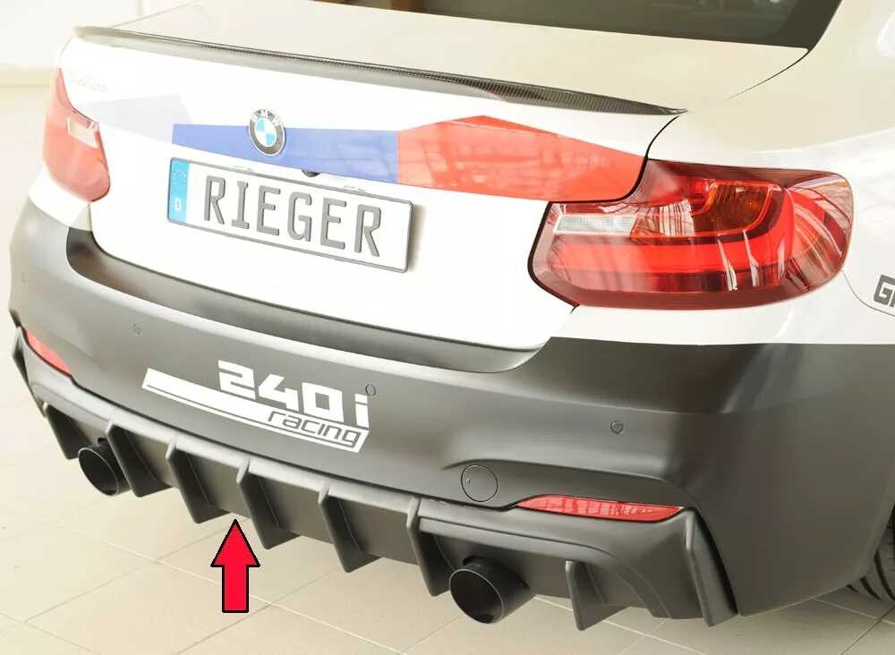 Rieger Tuning Rieger vložka zadního nárazníku pro BMW řada 2 F23 kabriolet, plast ABS bez povrchové úpravy