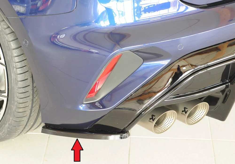 Rieger Tuning Rieger spoiler pod zadní nárazník na levé straně pro Audi A3 GY 5-dvéř. (sportback) r.v. 06/24-, plast ABS lakovaný do černé lesklé barvy