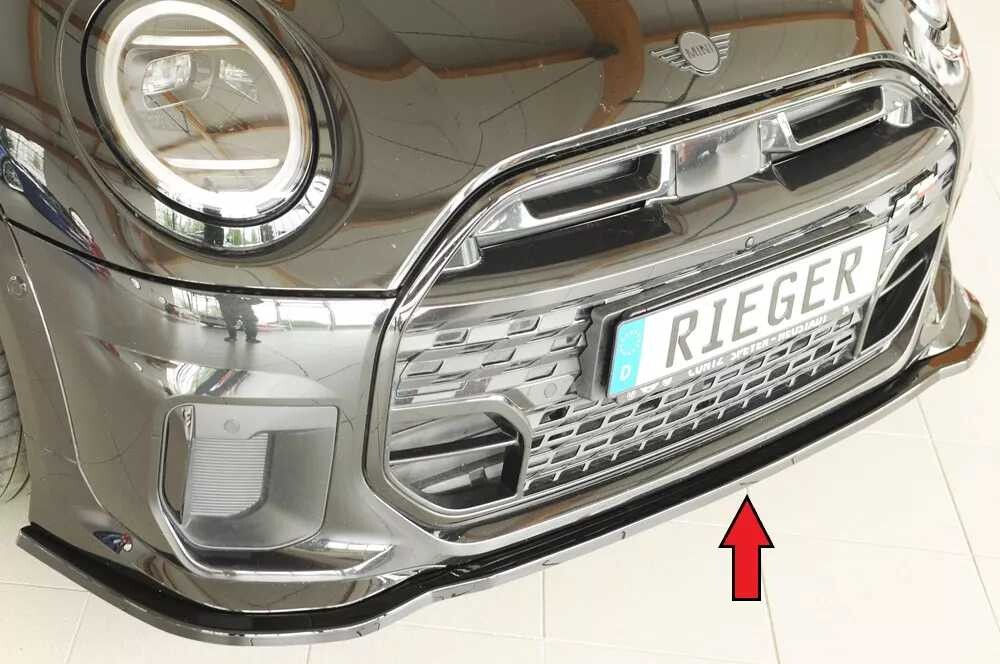 Rieger Tuning Rieger lipa pod přední nárazník pro Mini Cooper C FM6 convertible (F67), 03/24-, plast ABS lakovaný do černé lesklé barvy