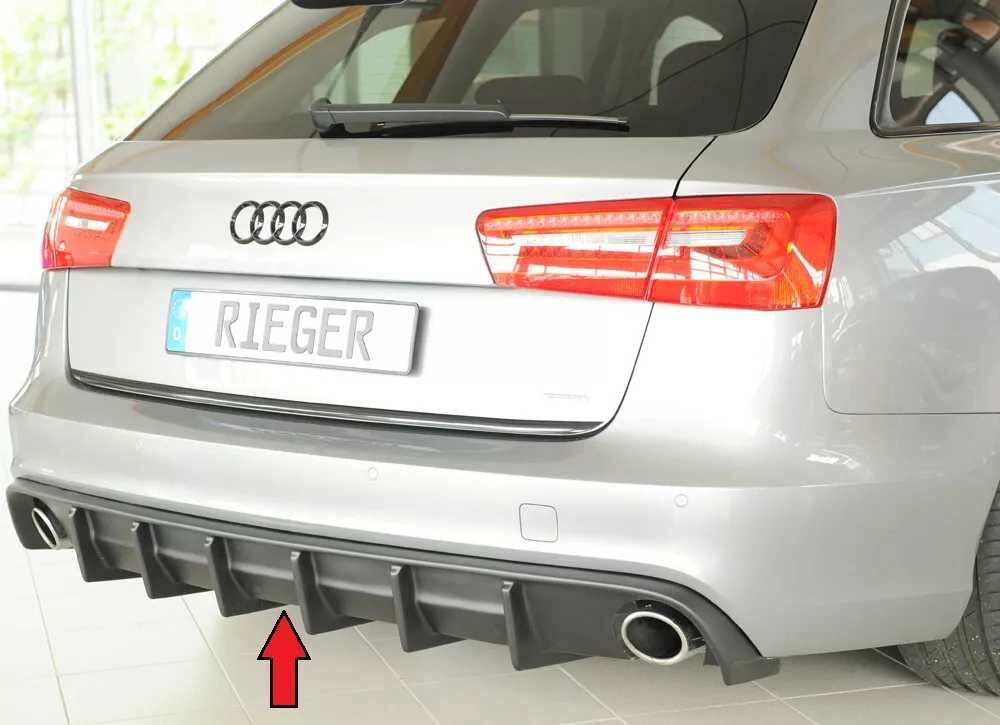 Rieger Tuning Rieger vložka zadního nárazníku (pro vozy bez tažného zař.) pro Audi A6 4G, C7 sedan, plast ABS bez povrchové úpravy