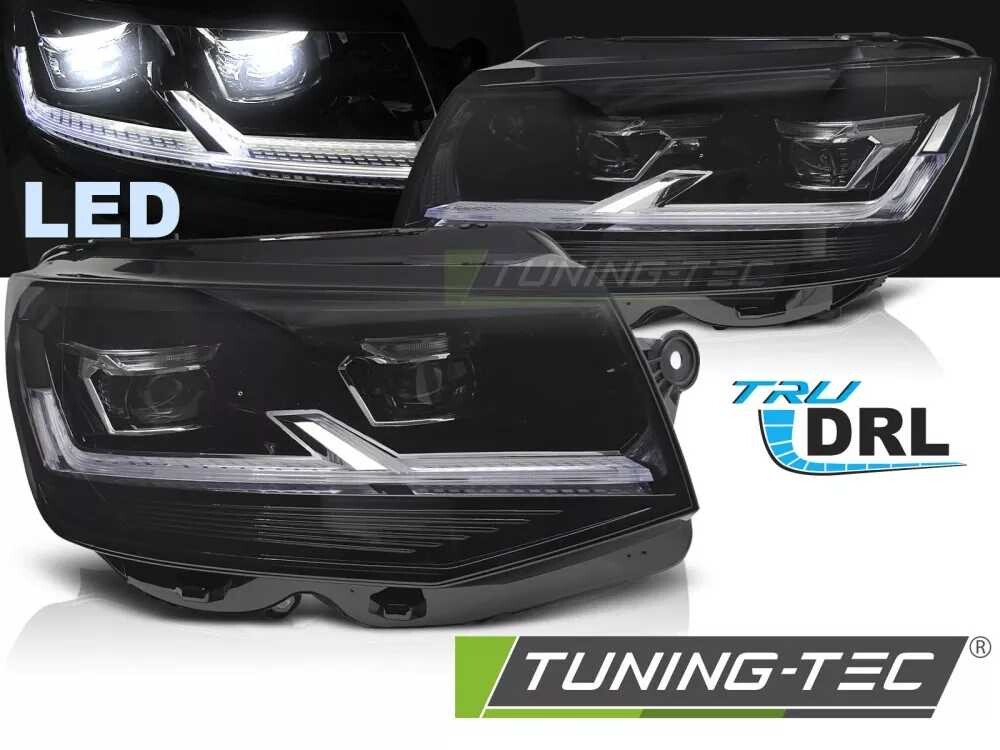 LED HEADLIGHTS BLACK DRL fits VW T6 15-19