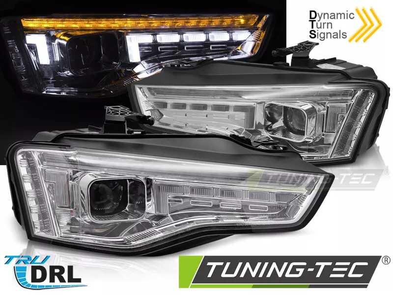 HALOGEN HEADLIGHTS LED CHROME SEQ fits AUDI A5 11-16