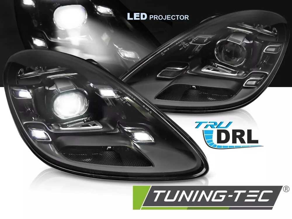 LED HEADLIGHTS BLACK fits PORSCHE BOXSTER CAYMAN 718 2016-