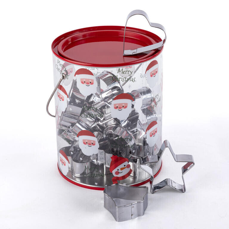 Sada nerezových vykrajovátek v tubě VÁNOCE 16 ks