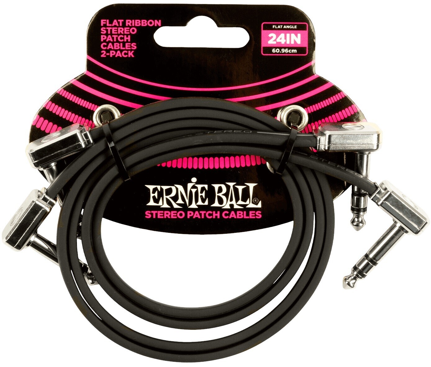 Ernie Ball Flat Ribbon Stereo Patch Cable 24