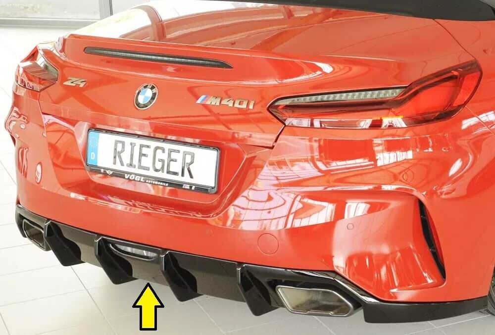 Rieger Tuning Rieger vložka zadního nárazníku pro BMW Z4 G29, G4Z roadster, plast ABS lakovaný do černé lesklé barvy