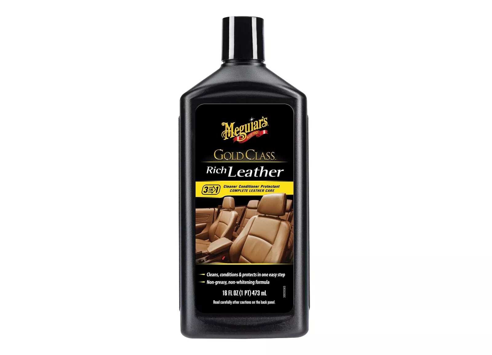 Meguiar's Gold Class Rich Leather Cleaner/Conditioner - čistič a kondicionér na přírodní i umělou kůži, 473 ml