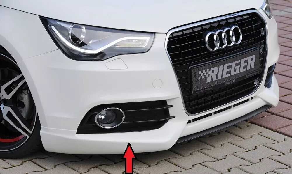 Rieger Tuning Rieger spoiler pod přední nárazník pro Audi A1 8X 3-dvéř., 5-dvéř. (sportback) před faceliftem, r.v. 08/10-12/14, plast ABS bez povrchové úpravy