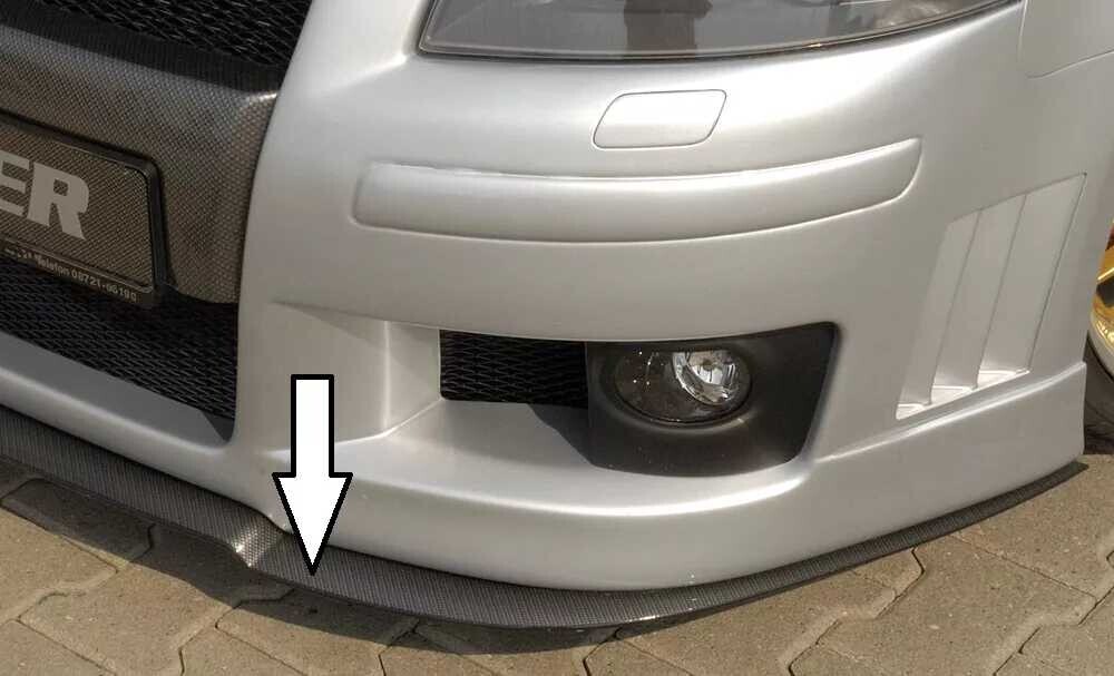 Rieger Tuning Rieger lipa pod přední nárazník Rieger pro Audi A3 8P 3-dvéř. před faceliftem, -05/05, plast ABS s povrchovou úpravou Carbon-Look
