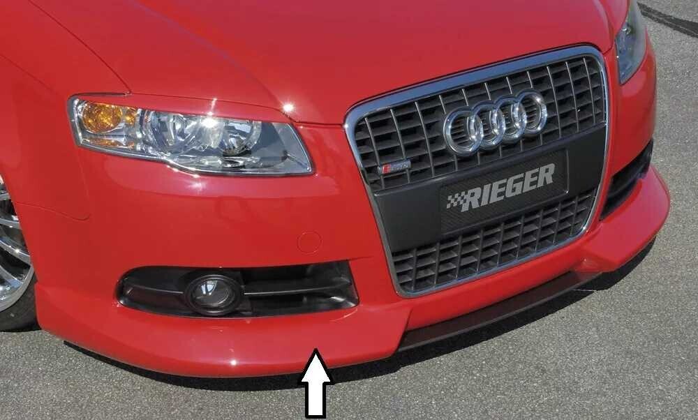 Rieger Tuning Rieger spoiler pod přední nárazník pro Audi A4 8E avant, sedan po faceliftu, r.v. 11/04-, plast ABS bez povrchové úpravy, bez žebrování