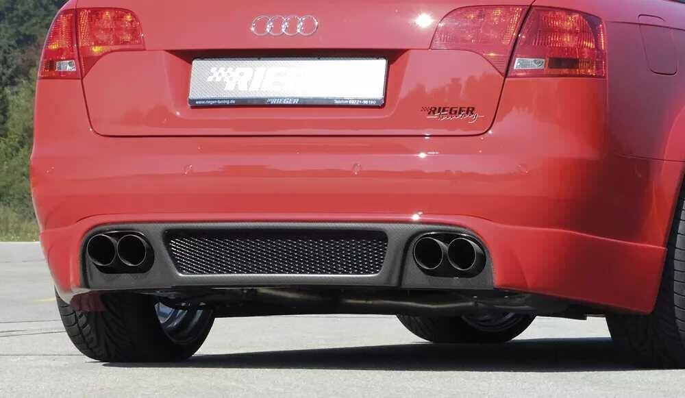 Rieger Tuning Rieger spoiler pod zadní nárazník pro Audi A4 8E avant, sedan po faceliftu r.v. 11/04-, plast ABS s povrchovou úpravou Carbon-Look