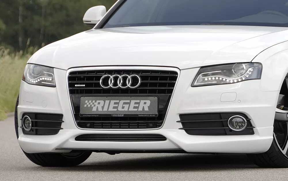 Rieger Tuning Rieger spoiler pod přední nárazník pro Audi A4 S4 B8, B81 avant, sedan před faceliftem, r.v. 11/08-12/11, plast ABS bez povrchové úpravy