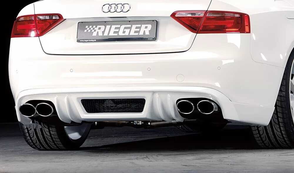 Rieger Tuning Rieger spoiler pod zadní nárazník pro Audi A5 S5 B8, B81 kabriolet, kupé před faceliftem r.v. 06/07-07/11, plast ABS bez povrchové úpravy