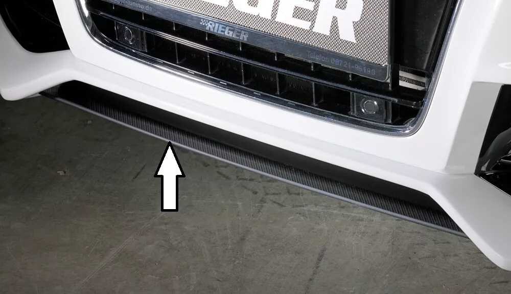 Rieger Tuning Rieger lipa pod přední nárazník Rieger pro Audi A5 S5 B8, B81 kabriolet, kupé, Sportback před faceliftem, 06/07-07/11, plast ABS s povrchovou úpravou Carbon-Look, pod přední nárazník Rieger obj. kód K 00055430/31/32/33