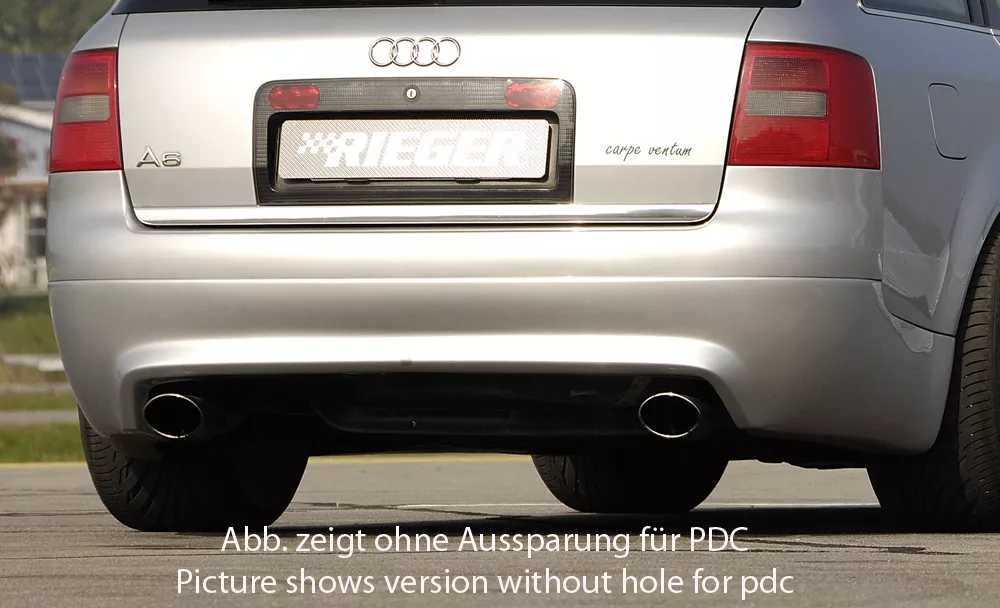 Rieger Tuning Rieger spoiler pod zadní nárazník S6-Look pro Audi A6 4B avant po faceliftu r.v. 07/01-, plast ABS bez povrchové úpravy