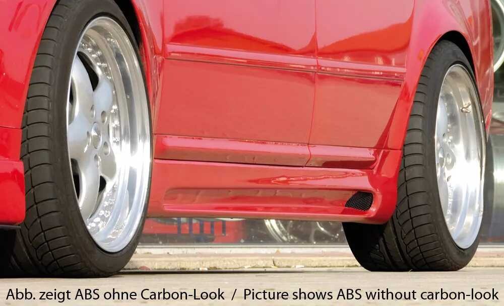 Rieger Tuning Rieger boční práh mont. strana levá pro Audi A6 4B avant, sedan vč. faceliftu, r.v. 01/97-06/01, 07/01-, plast ABS s povrchovou úpravou Carbon-Look, s prolisem