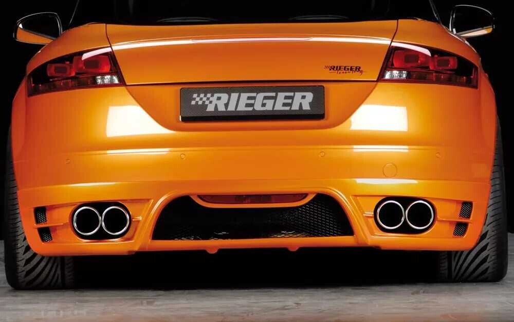 Rieger Tuning Rieger spoiler pod zadní nárazník pro Audi TT 8J kupé, roadster před faceliftem r.v. 09/06-06/10, plast ABS bez povrchové úpravy, pro vozy s dvojitými koncovkami na obou stranách