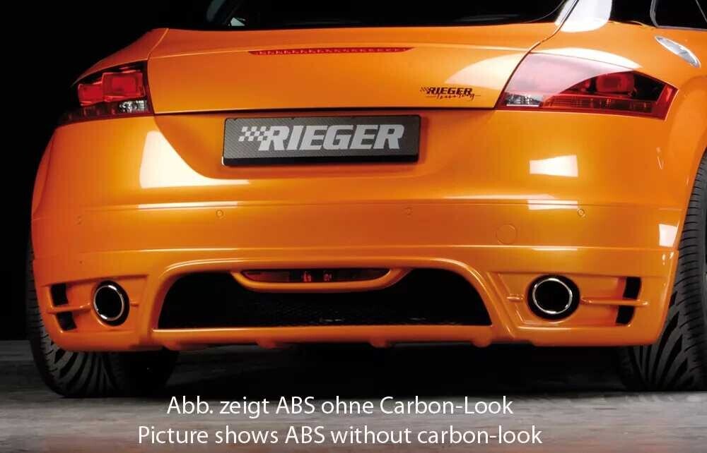 Rieger Tuning Rieger spoiler pod zadní nárazník pro Audi TT 8J kupé, roadster před faceliftem r.v. 09/06-06/10, plast ABS s povrchovou úpravou Carbon-Look, pro jednoduché koncovky vlevo/vpravo