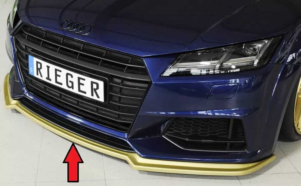 Rieger Tuning Rieger lipa pod přední nárazník pro Audi TTS 8J-FV, 8S kupé, roadster před faceliftem, 07/14-08/18, plast ABS bez povrchové úpravy