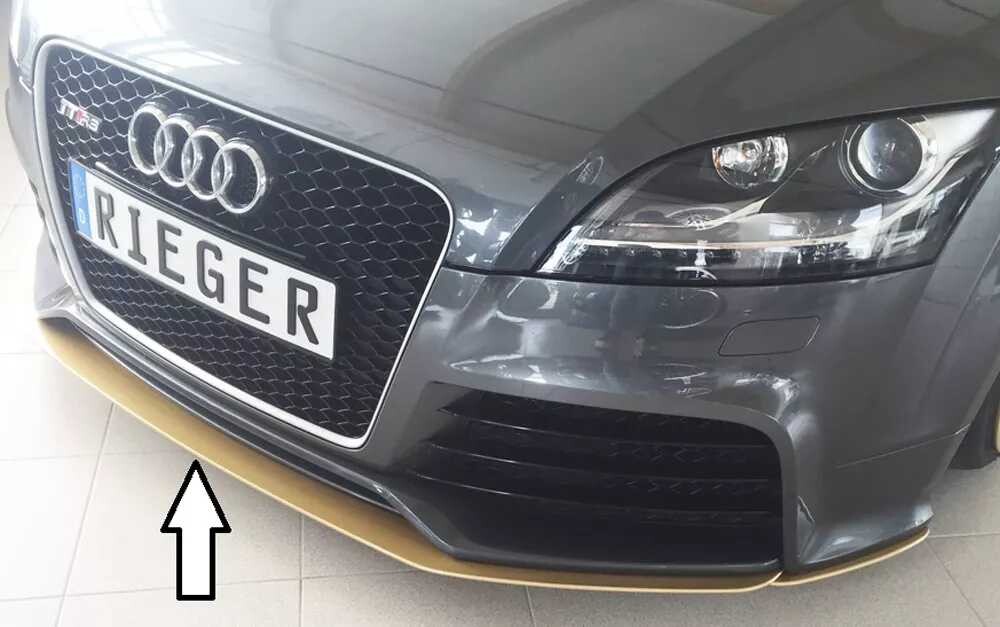 Rieger Tuning Rieger lipa pod přední nárazník Rieger pro Audi TT RS 8J kupé, roadster, 09/09-, plast ABS bez povrchové úpravy
